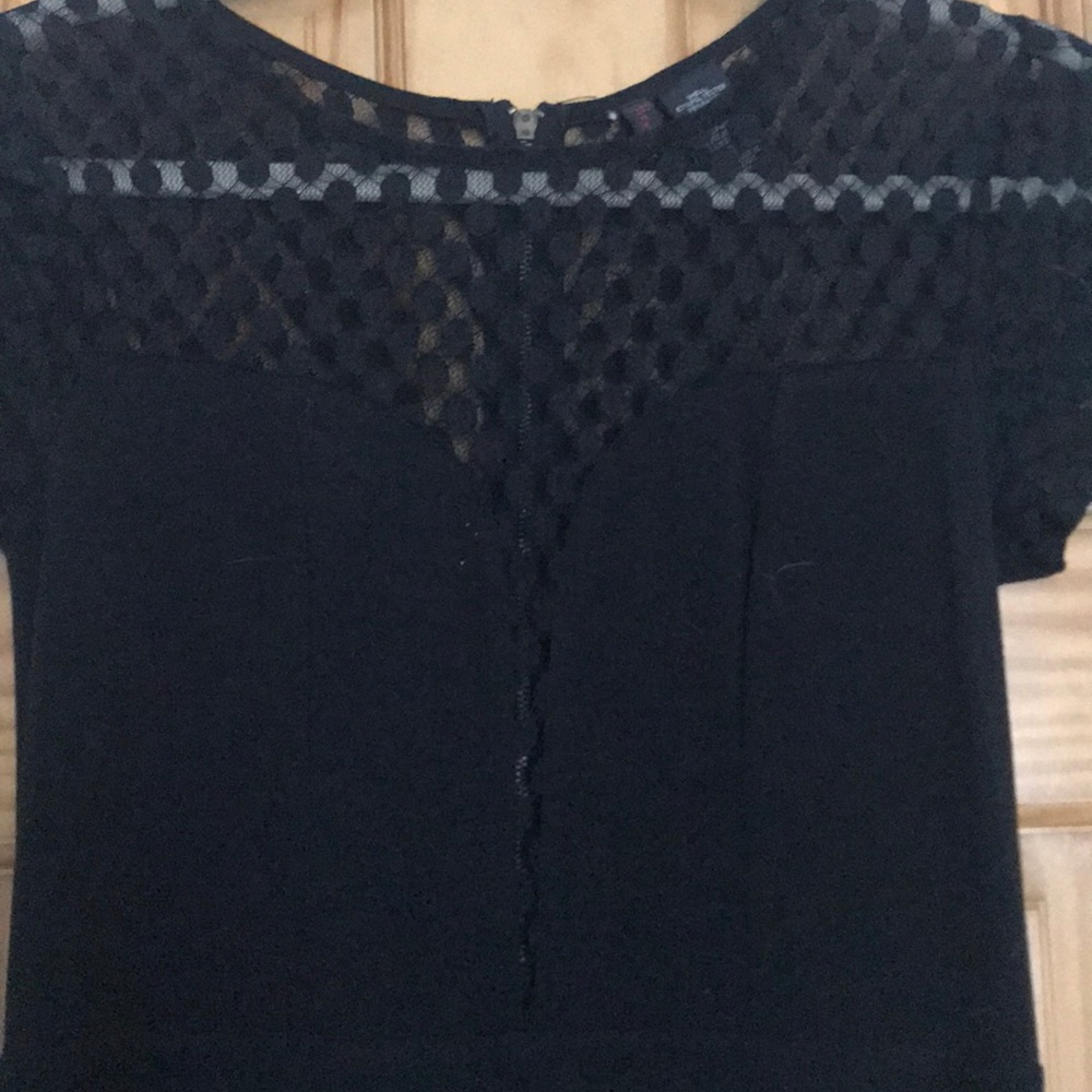 Black High-Low Dress w/ pretty bodice details